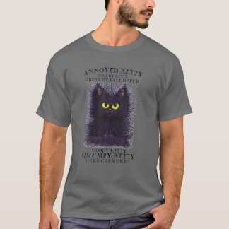 Annoyed Kitty Touchy Kitty Grouchy Ball of Fur Moo T-Shirt