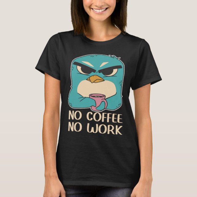 Annoyed penguin coffee espresso men women T-Shirt (Vorderseite)