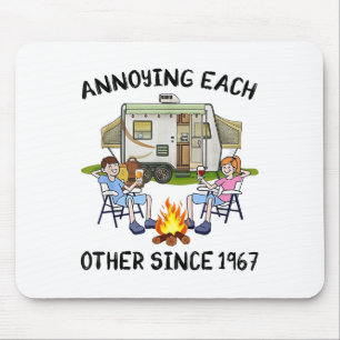 Annoying einander seit 1967 Camping Couple Anni Mousepad