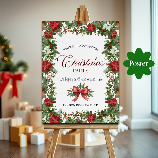 Annual Corporate Employees Christmas Party Welcome Poster (Von Creator hochgeladen)