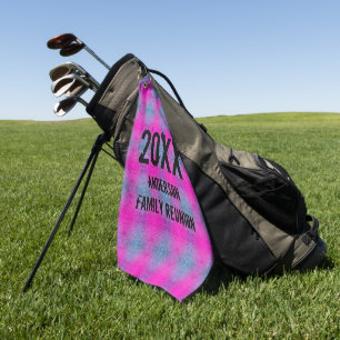 Annual Golf Turnier Neon Gefärbte Krawatte Family Golfhandtuch