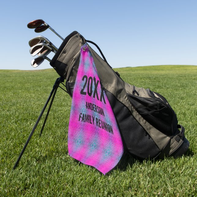 Annual Golf Turnier Neon Gefärbte Krawatte Family  Golfhandtuch (Gras)