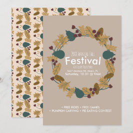 Annual Herbst Festival Pumpkin Wreath Einladung