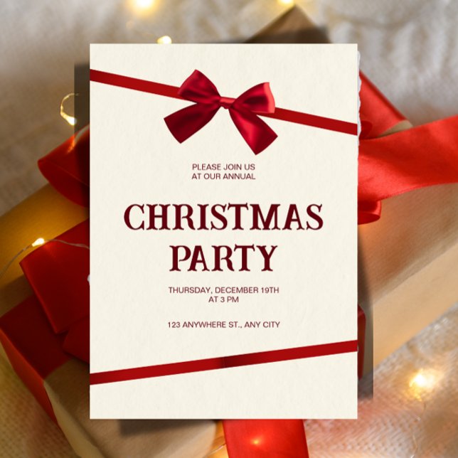 Annual Office Christmas Party Invitation Einladung ("Celebrate a yearly tradition. This formal invitation is perfect for your organization's annual Chri)