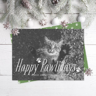 Annuelles Cartes Joyeuses de Fêtes de Patte pour Animaux