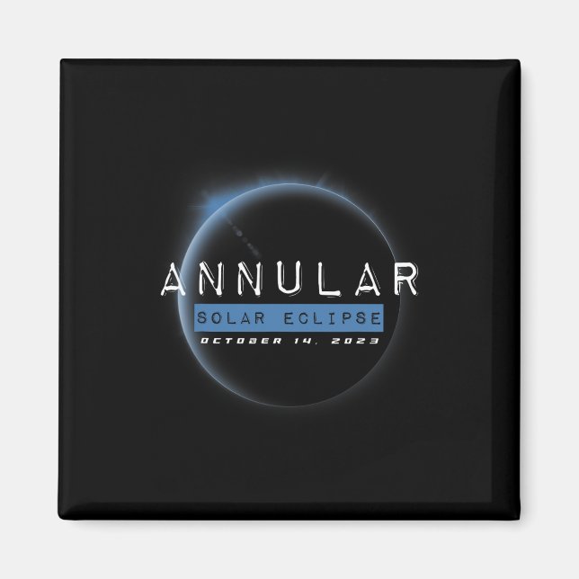 Annular Solar Eclipse Oktober Astronomie Liebhaber Magnet (Vorne)