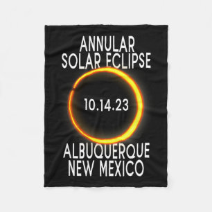 Annular Solar Eclipse T - Albuquerque New Mexico Fleecedecke