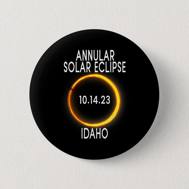 Annular Solar Eclipse T - Idaho Button (Vorderseite)