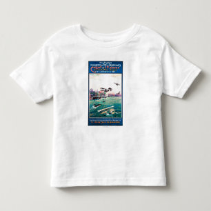 Annulliertes Floss-Flugzeug-förderndes Plakat Kleinkind T-shirt