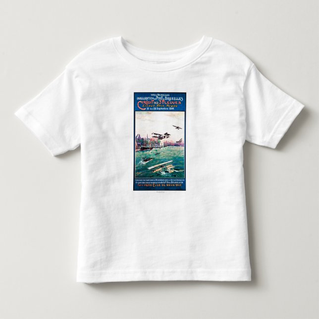 Annulliertes Floss-Flugzeug-förderndes Plakat Kleinkind T-shirt (Vorderseite)