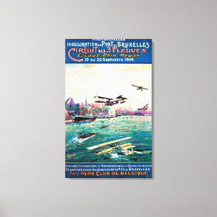 Annulliertes Floss-Flugzeug-förderndes Plakat Leinwanddruck