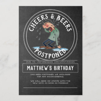 Annullierung von Gebäck und Bieren am Geburtstag - Einladung