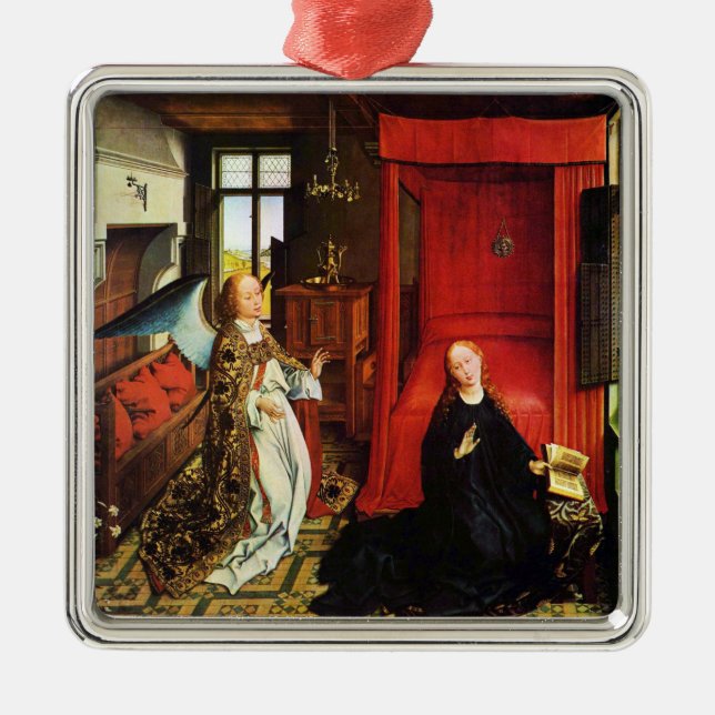 ANNUNCIATION ANGEL Archangel Gabriel und Jungfrau Ornament Aus Metall (Vorne)