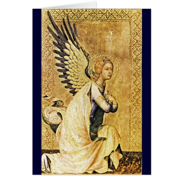 ANNUNCIATION ANGEL ,Gold Yellow ,Blue Sapphire (Devant)