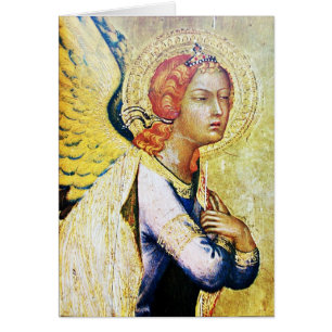 ANNUNCIATION ANGEL ,Gold Yellow ,Blue Sapphire