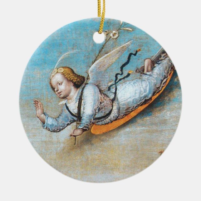ANNUNCIATION ANGEL MONOGRAM KERAMIKORNAMENT (Vorne)