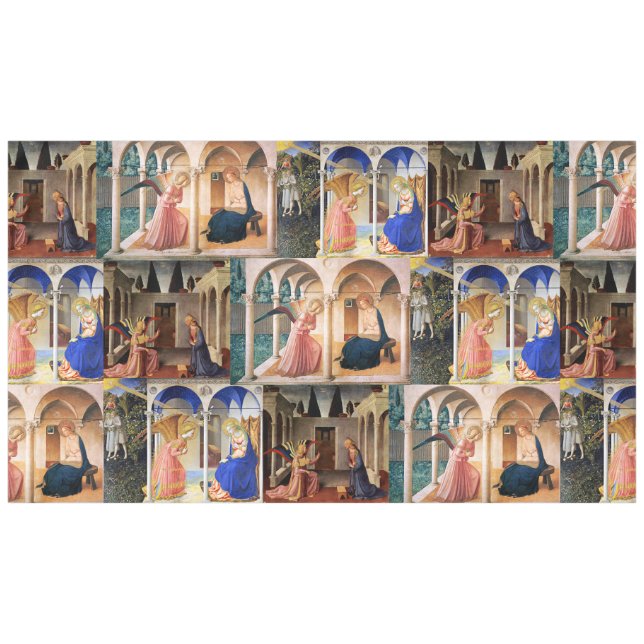 ANNUNCIATION by Fra Beato Angelico Weihnachten Tischdecke (Vorderseite (Horizontal))