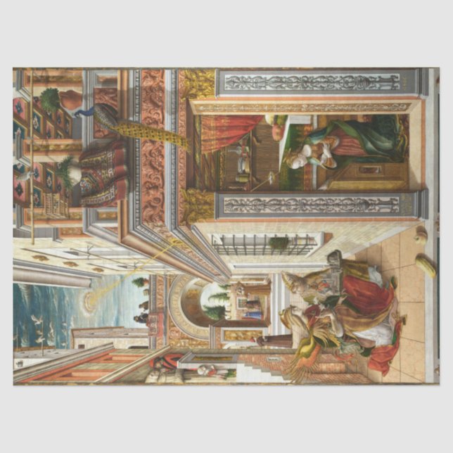 Annunziation ,Saint Emidius und ein UFO von Crivel Seidenpapier (Vorderseite)