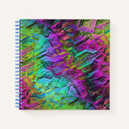 Anodifiziertes RegenbogenTitan: Notizbuch