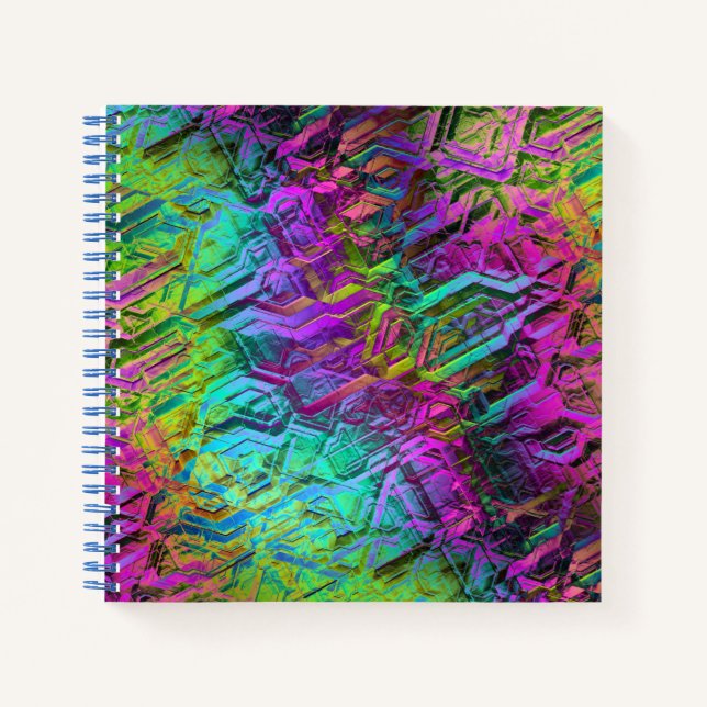 Anodifiziertes RegenbogenTitan: Notizbuch (Vorderseite)