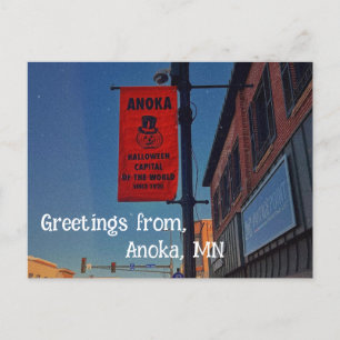Anoka, Minnesota Halloween Hauptstadt der Welt Postkarte
