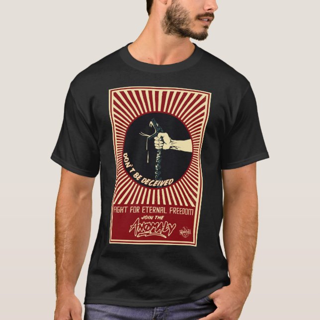 "Anomalie" du T-shirt noir des hommes de fontaine (Devant)