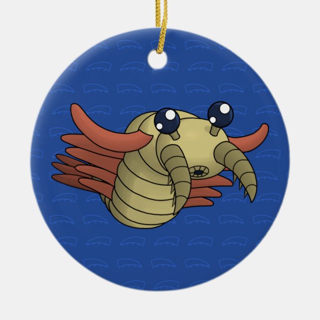 Anomalocaris - Der ungewöhnliche Garnelen Keramik Ornament (Vorne)