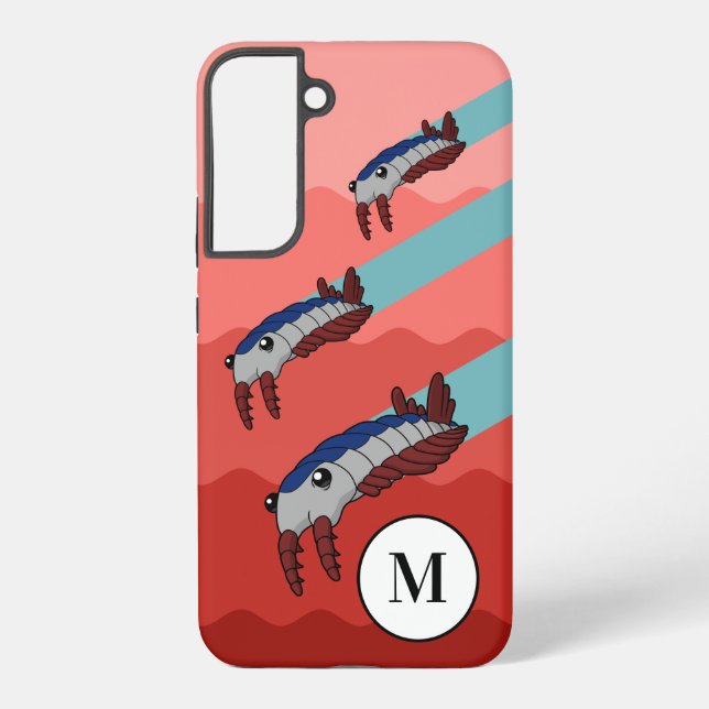 Anomalocaris Schwarm - Personalisiert prähistorisc Samsung Galaxy Hülle (Rückseite)