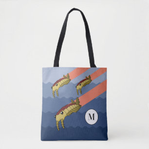 Anomalocaris Schwarm - Personalisiert prähistorisc Tasche