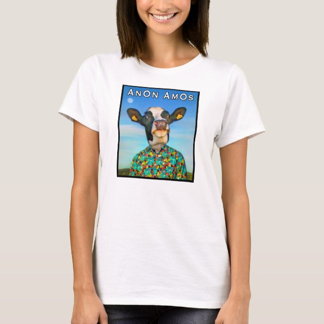 AnOn Amos - Designer-Kuh - farbenreich T-Shirt (Vorderseite)