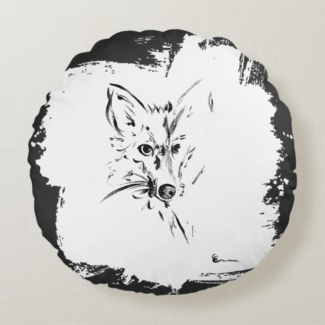 Anonimal 1 rundes kissen (Vorderseite)