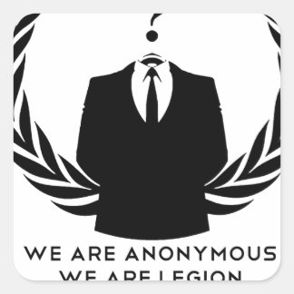 anonym quadratischer aufkleber