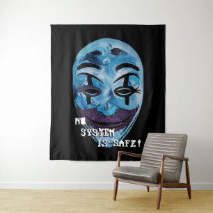 Anonym unmaskiert wandteppich