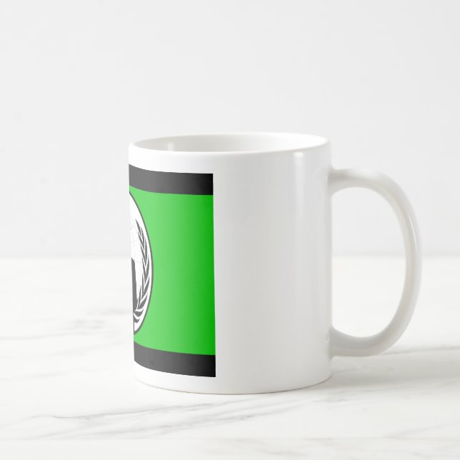 Anonyme Flaggenkaffee-Tasse Kaffeetasse (Rechts)