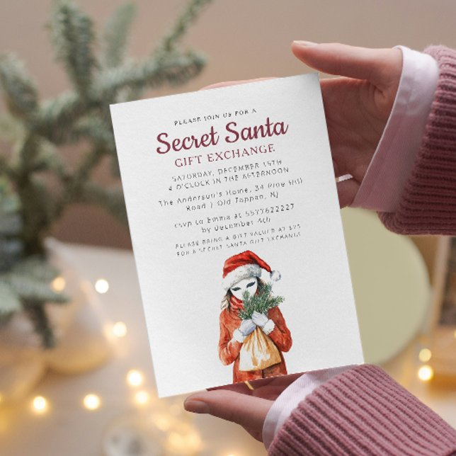 Anonyme Maske I Secret Santa Weihnachten Party Einladung (Von Creator hochgeladen)