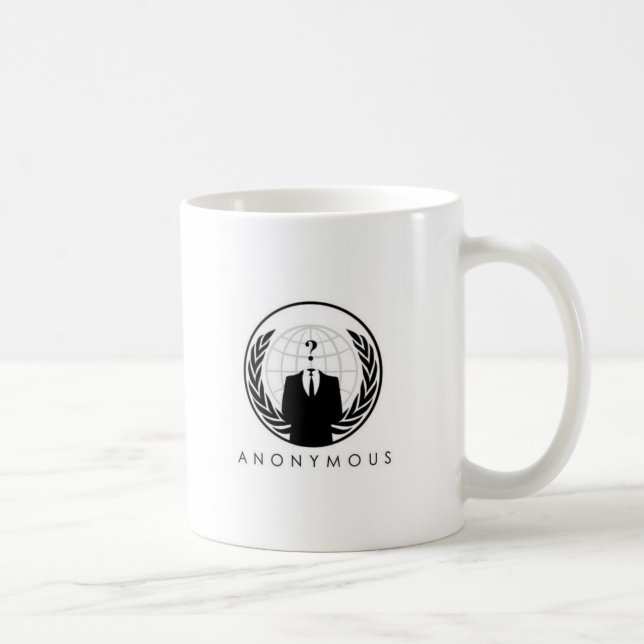Anonyme weiße Tasse (Logo) (Rechts)