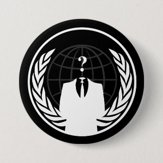 Anonymer internationaler schwarzer Knopf Button