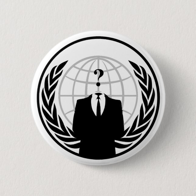Anonymer Knopf Button (Vorderseite)