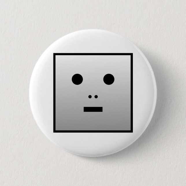 Anonymer Roboter - Anpassbar Button (Vorderseite)