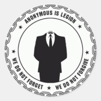 anonymes Logo Runder Aufkleber