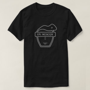 Anonymes Niemand Geheimnisvolles Cartoon-Gesicht T-Shirt