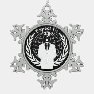 Anonymes Siegel Schneeflocken Zinn-Ornament