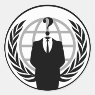Anonymie Runder Aufkleber