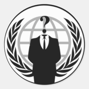 Anonymie Runder Aufkleber