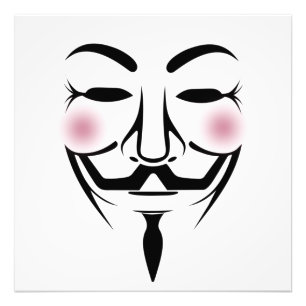 Anonymisierungsmaske vendetta Hacker Cyber-Interne Fotodruck