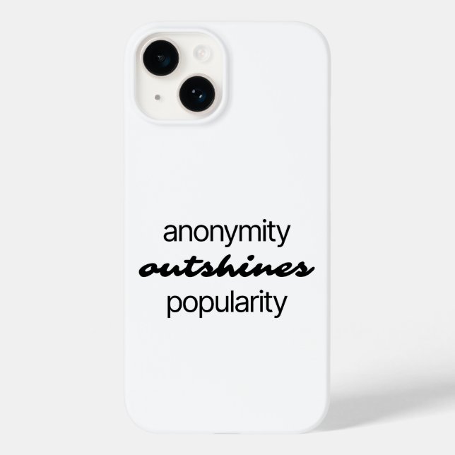 Anonymität iPhone Case (Rückseite)