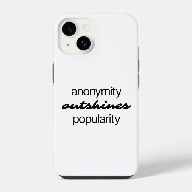Anonymität iPhone Case 14 Hülle (Rückseite)