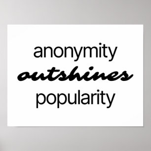 Anonymität-Poster Poster