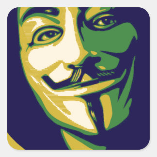 Anonymous Brasilien Quadratischer Aufkleber