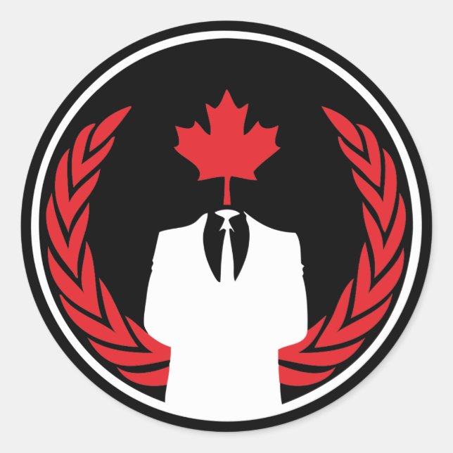 Anonymous Canada Black Sticker (Vorderseite)